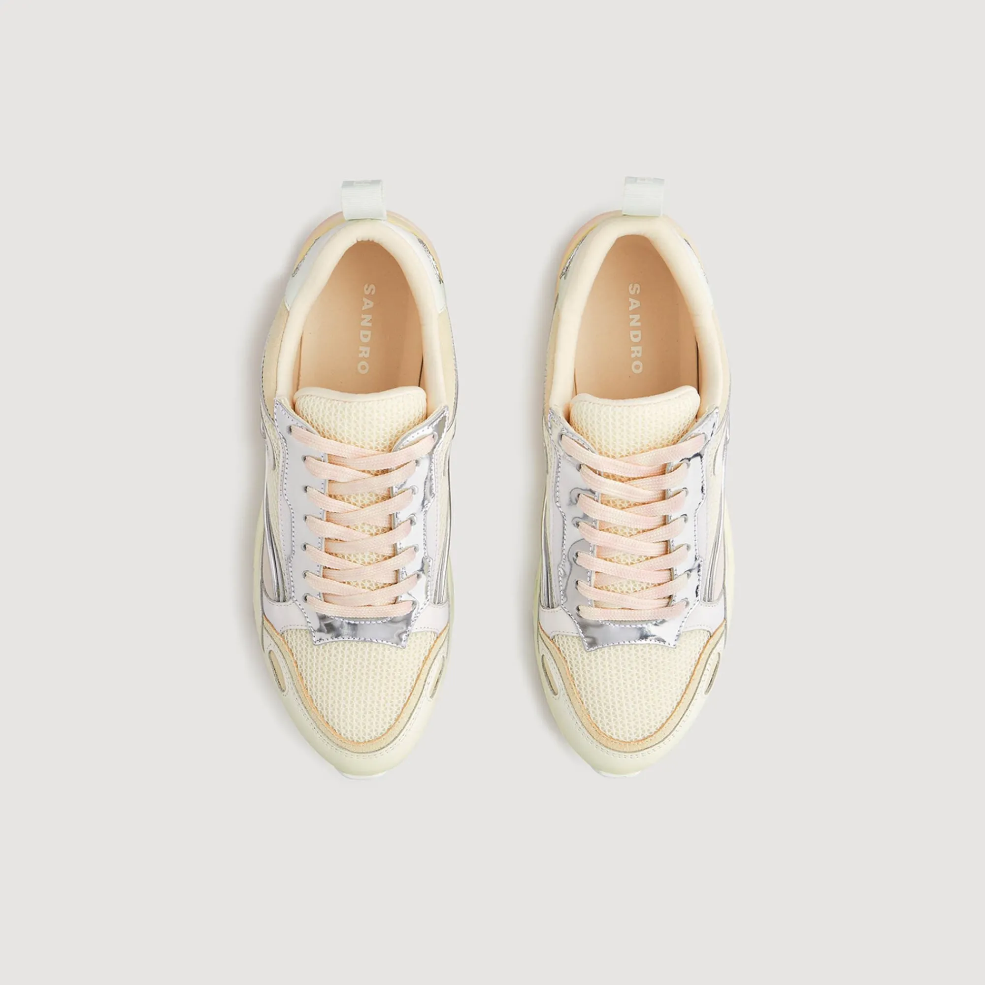 Baskets*SANDRO Baskets Flame Multicolores Rose Clair
