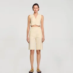 Costumes|Jupes & Shorts*SANDRO Bermuda Droit Ecru