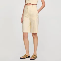 Costumes|Jupes & Shorts*SANDRO Bermuda Droit Ecru