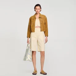 Costumes|Jupes & Shorts*SANDRO Bermuda Droit Ecru
