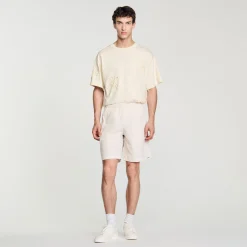 Pantalons & Shorts*SANDRO Bermuda En Matière Technique Ivoire