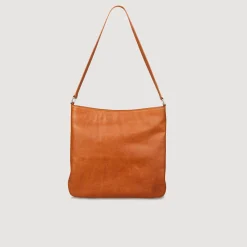 Grands Sacs|Sacs À Bandoulière*SANDRO Besace En Cuir Grainé Camel