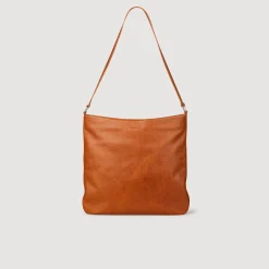 Grands Sacs|Sacs À Bandoulière*SANDRO Besace En Cuir Grainé Camel