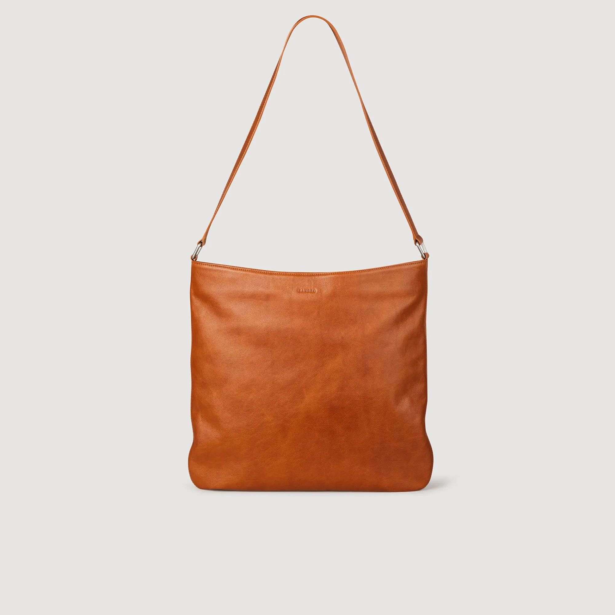 Grands Sacs|Sacs À Bandoulière*SANDRO Besace En Cuir Grainé Camel
