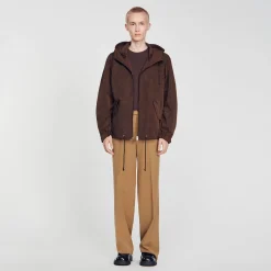 Manteaux & Blousons*SANDRO Blouson à Capuche Marron Foncé