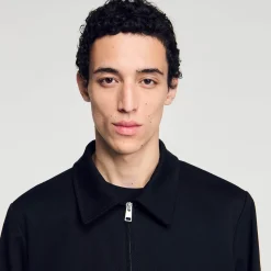 Manteaux & Blousons*SANDRO Blouson En Coton Noir