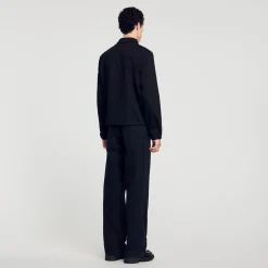Manteaux & Blousons*SANDRO Blouson En Coton Noir
