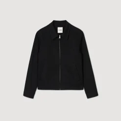 Manteaux & Blousons*SANDRO Blouson En Coton Noir
