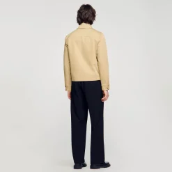 Manteaux & Blousons*SANDRO Blouson En Coton Sable clair