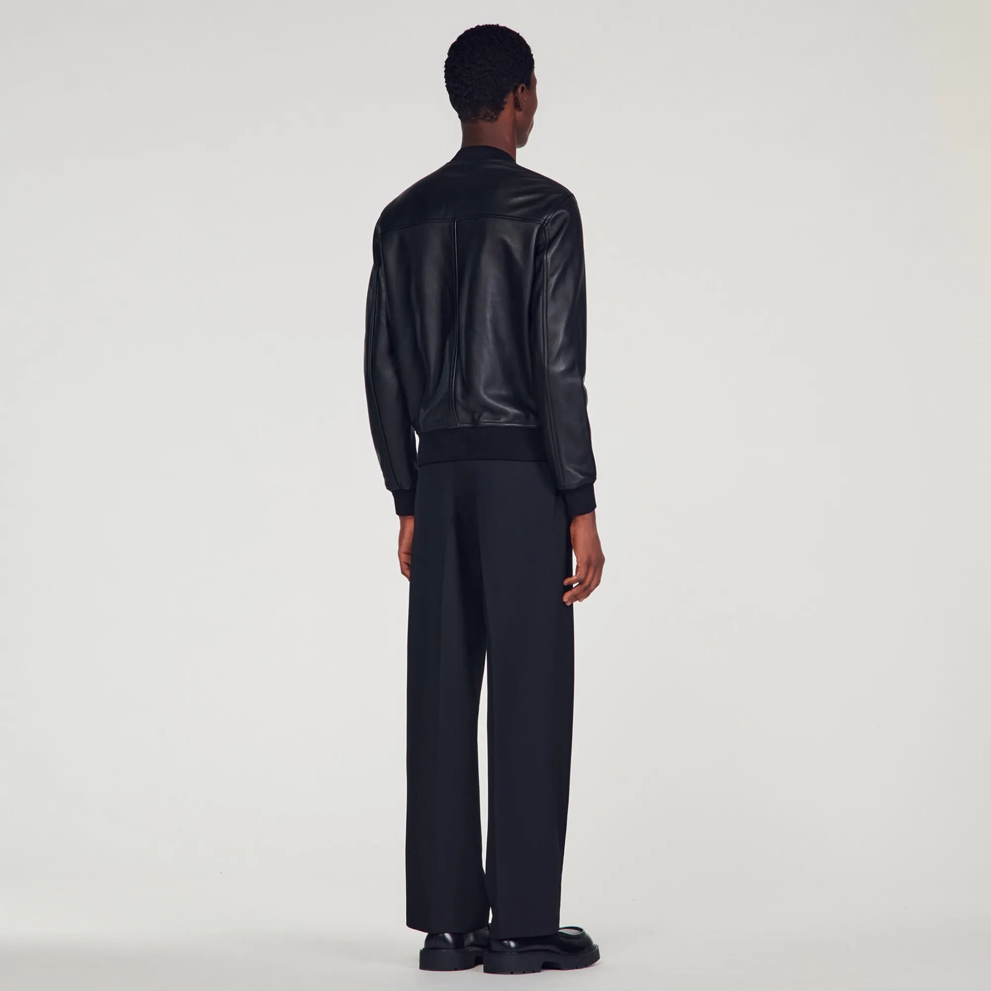 Cuirs|Manteaux & Blousons*SANDRO Blouson En Cuir Noir