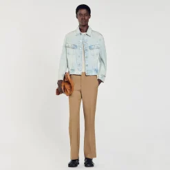 Manteaux & Blousons*SANDRO Blouson En Délavé denim