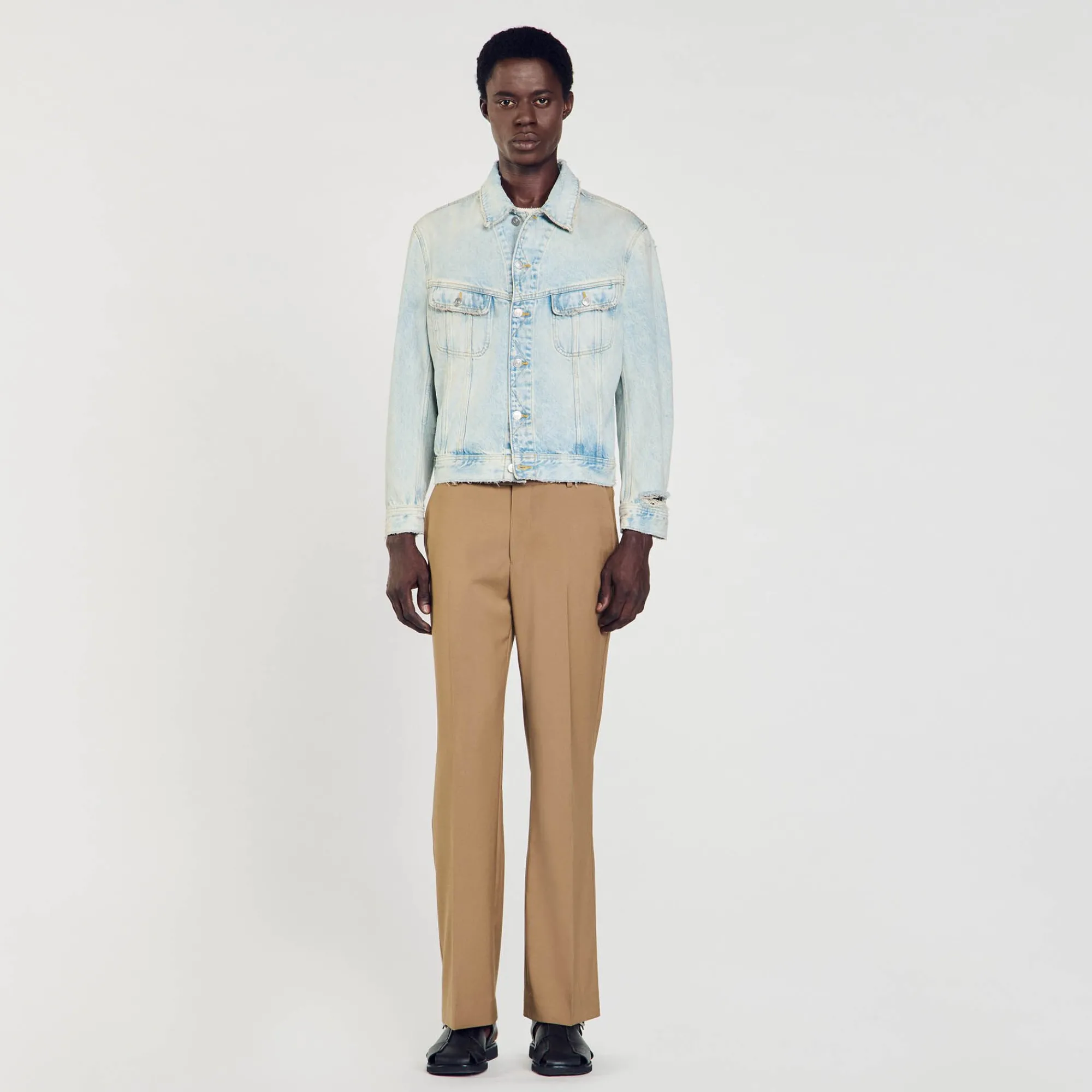 Manteaux & Blousons*SANDRO Blouson En Délavé denim