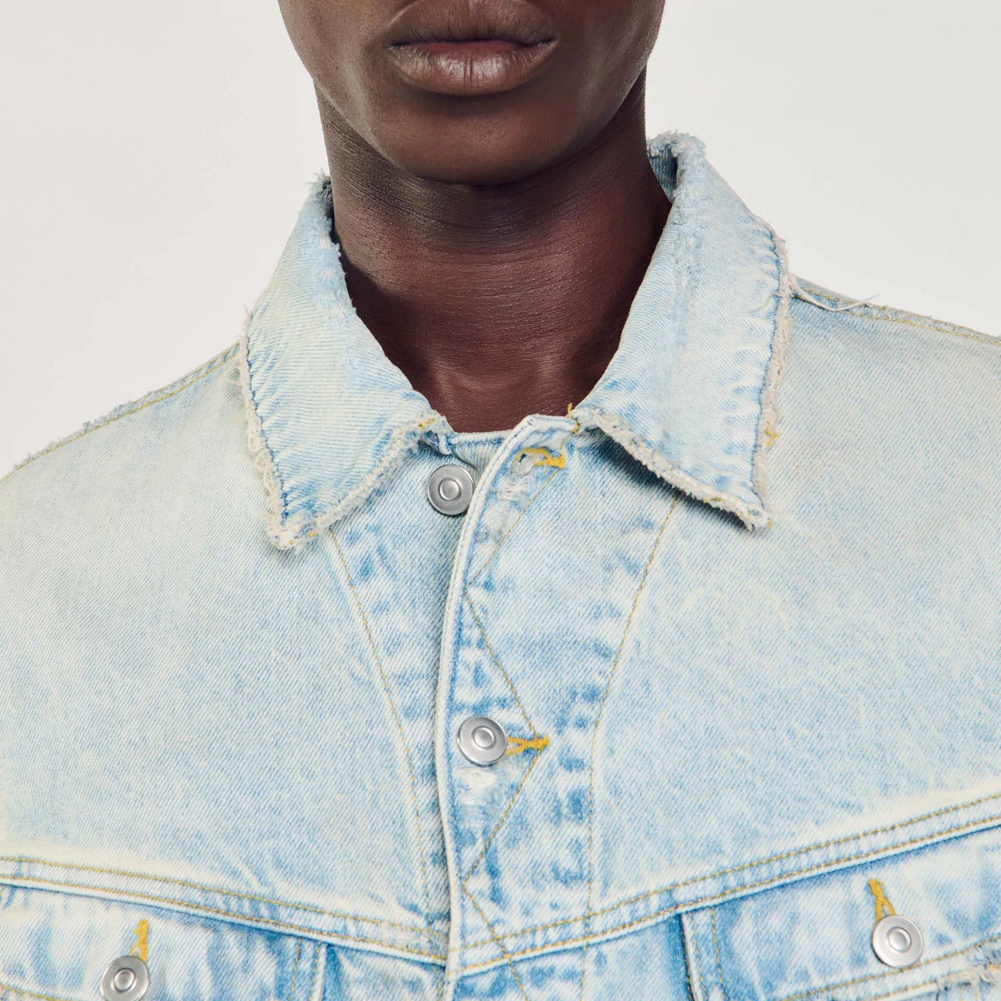 Manteaux & Blousons*SANDRO Blouson En Délavé denim
