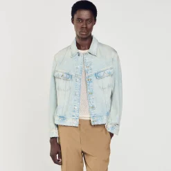 Manteaux & Blousons*SANDRO Blouson En Délavé denim