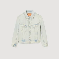 Manteaux & Blousons*SANDRO Blouson En Délavé denim