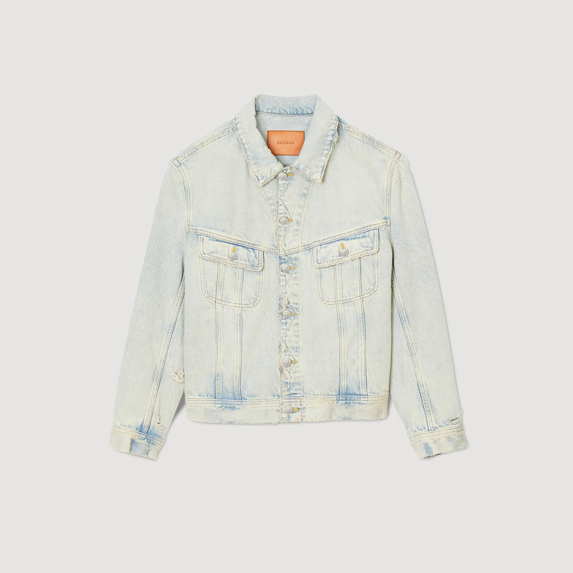 Manteaux & Blousons*SANDRO Blouson En Délavé denim