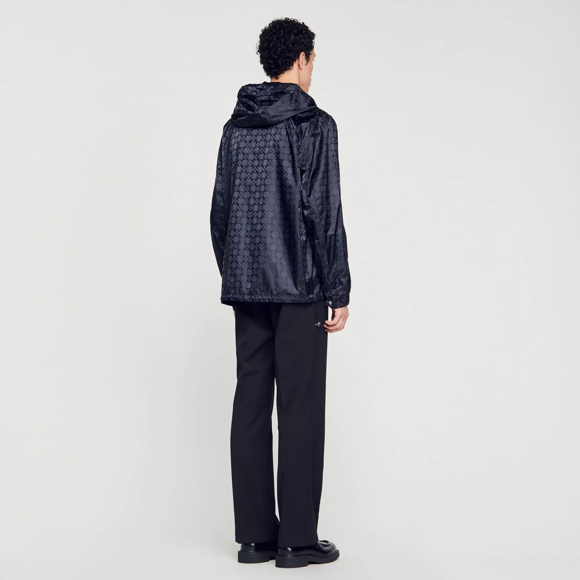 Manteaux & Blousons*SANDRO Blouson En Nylon Square Cross Noir