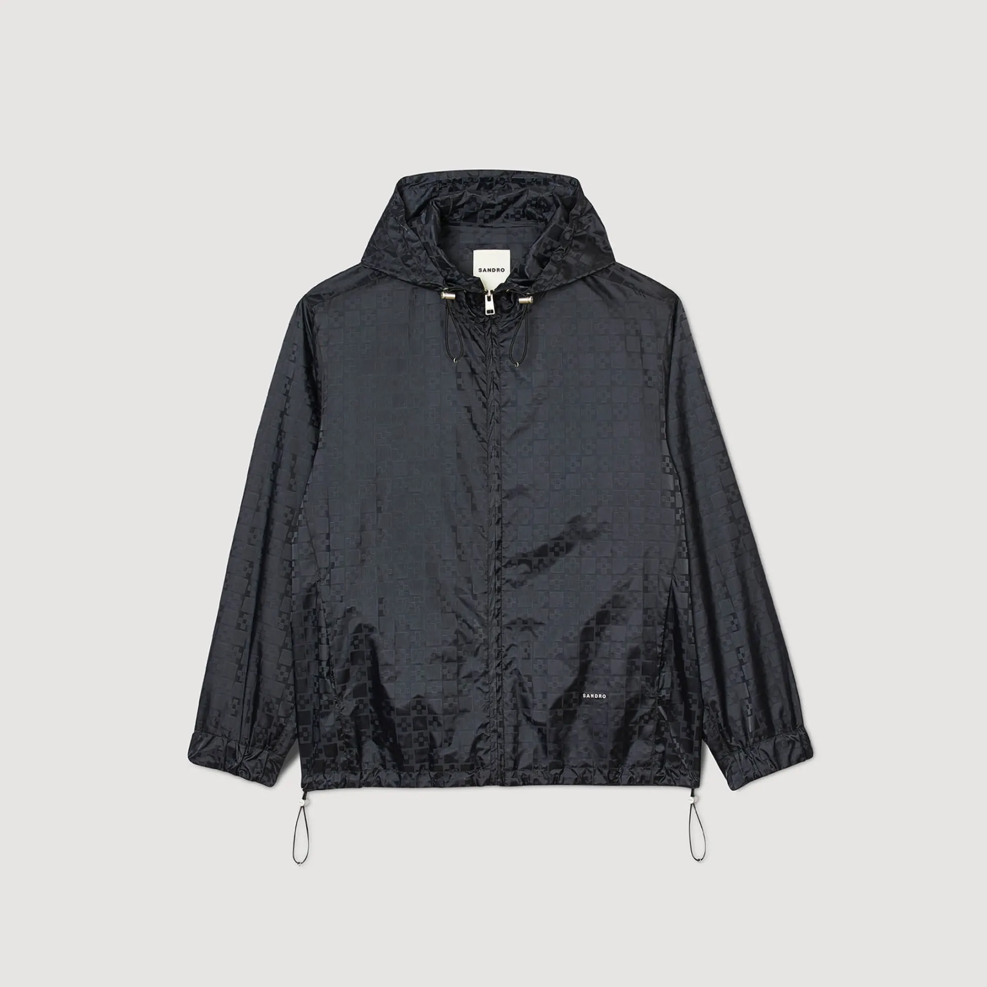 Manteaux & Blousons*SANDRO Blouson En Nylon Square Cross Noir