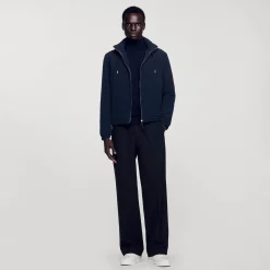 Manteaux & Blousons*SANDRO Blouson En Tissu Technique Marine