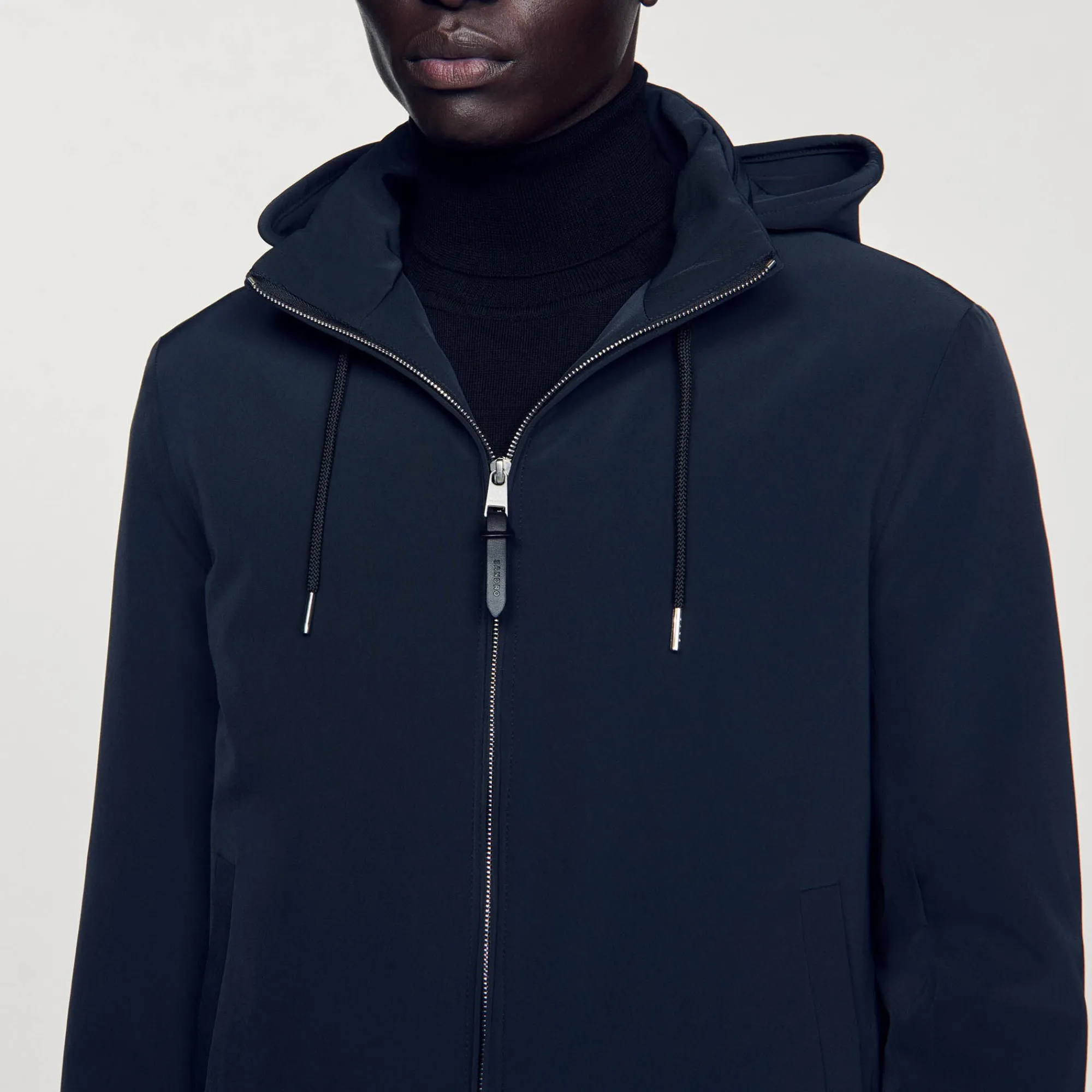 Manteaux & Blousons*SANDRO Blouson En Tissu Technique Marine