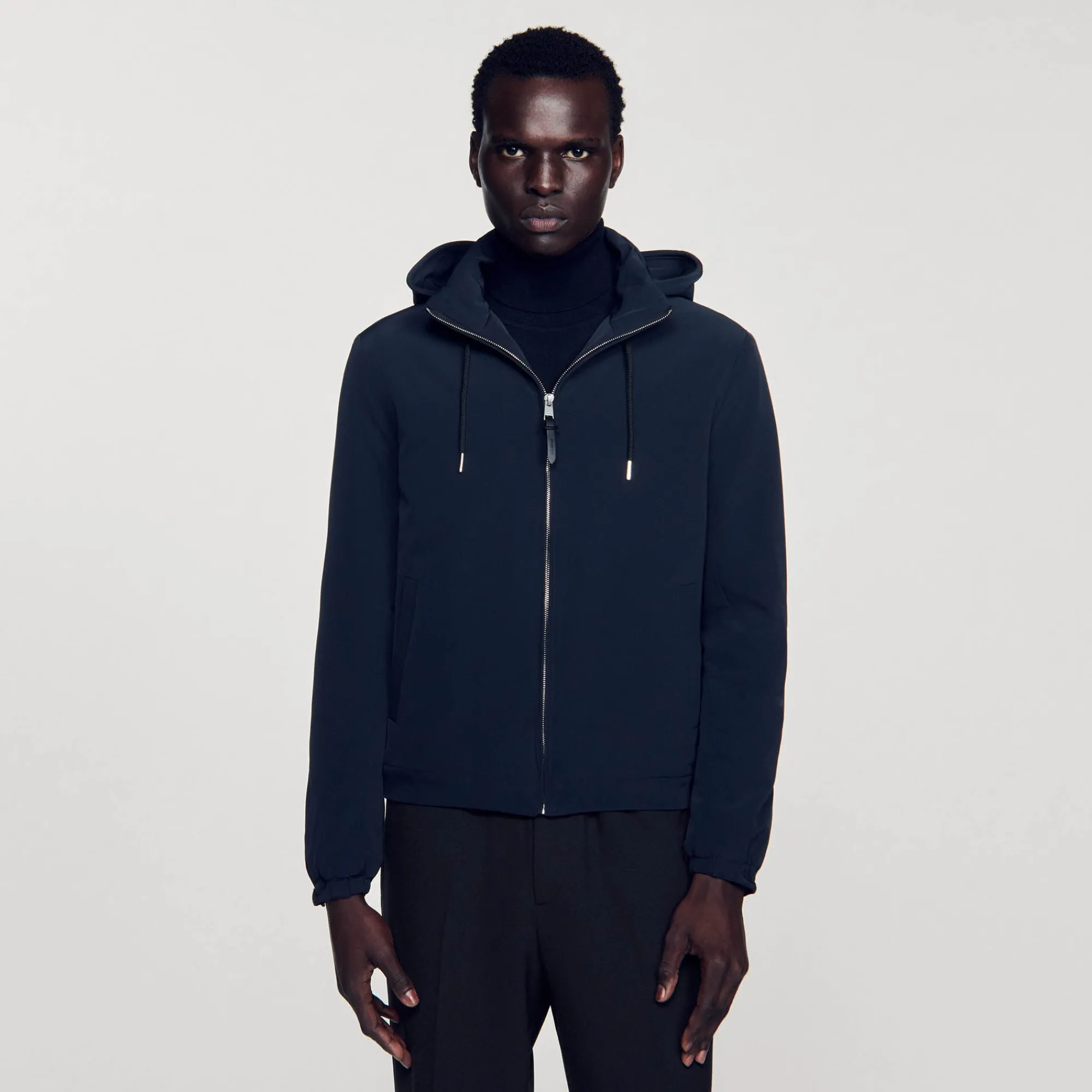 Manteaux & Blousons*SANDRO Blouson En Tissu Technique Marine