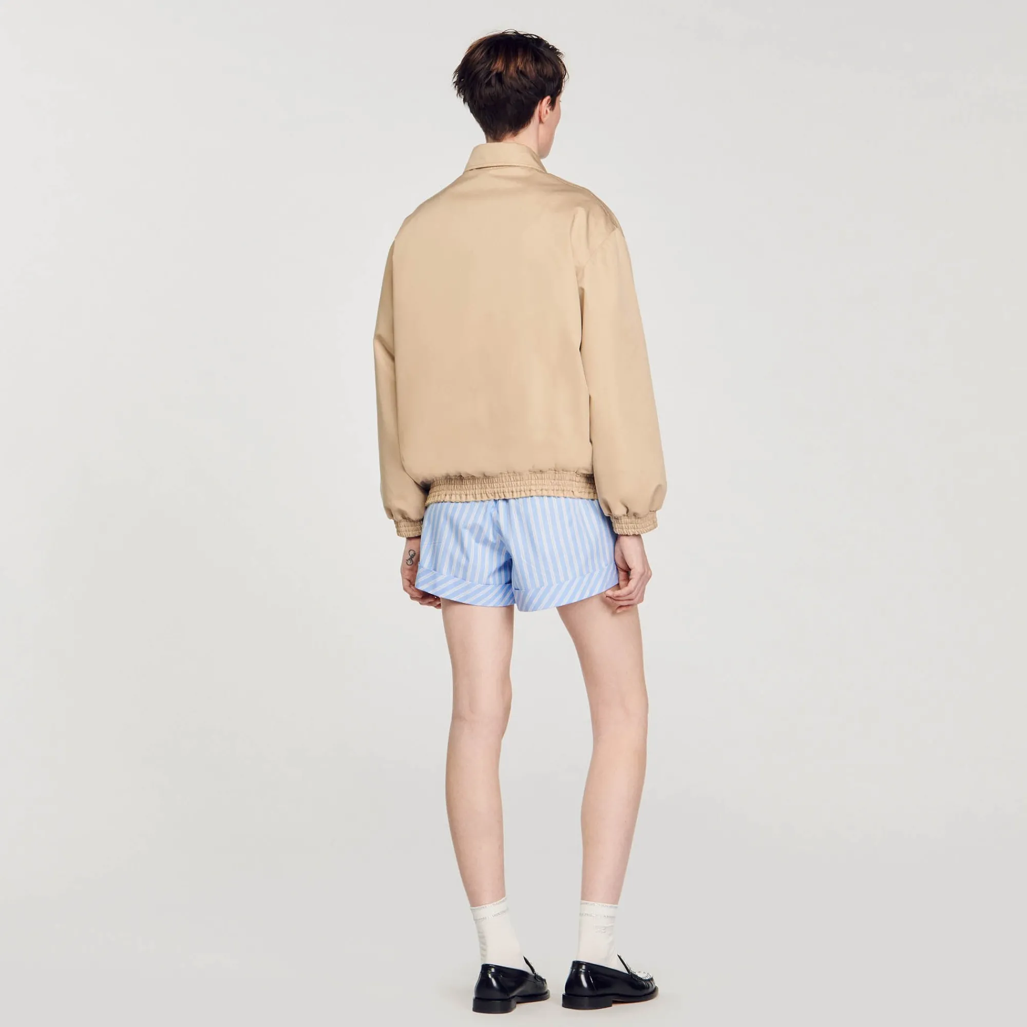 Manteaux*SANDRO Blouson Oversize Beige