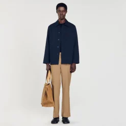 Manteaux & Blousons*SANDRO Blouson Worker Bleu
