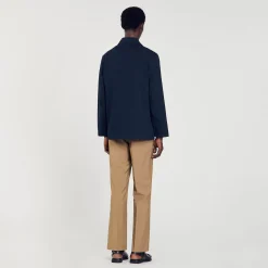 Manteaux & Blousons*SANDRO Blouson Worker Bleu