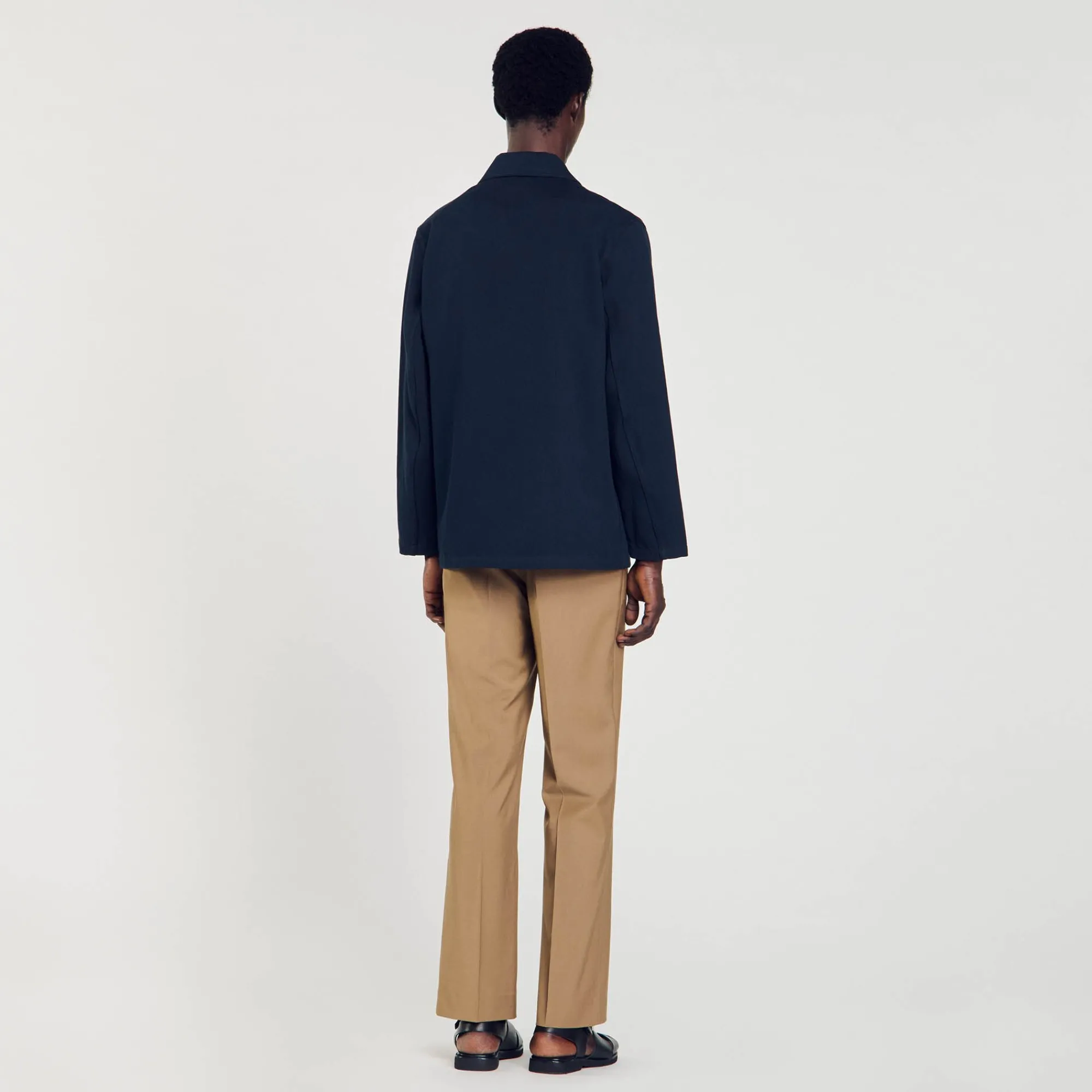 Manteaux & Blousons*SANDRO Blouson Worker Bleu