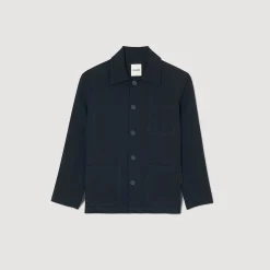 Manteaux & Blousons*SANDRO Blouson Worker Bleu