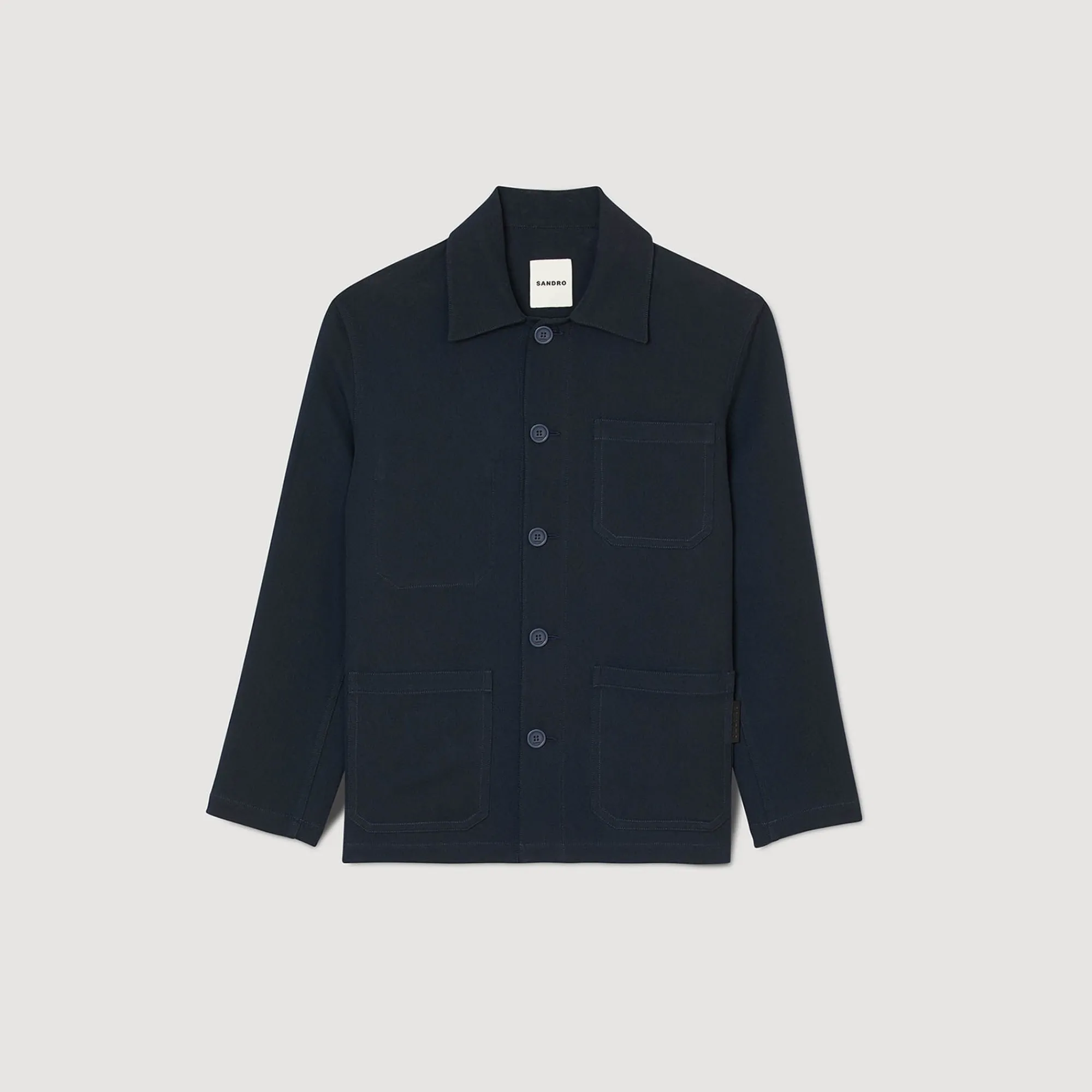 Manteaux & Blousons*SANDRO Blouson Worker Bleu