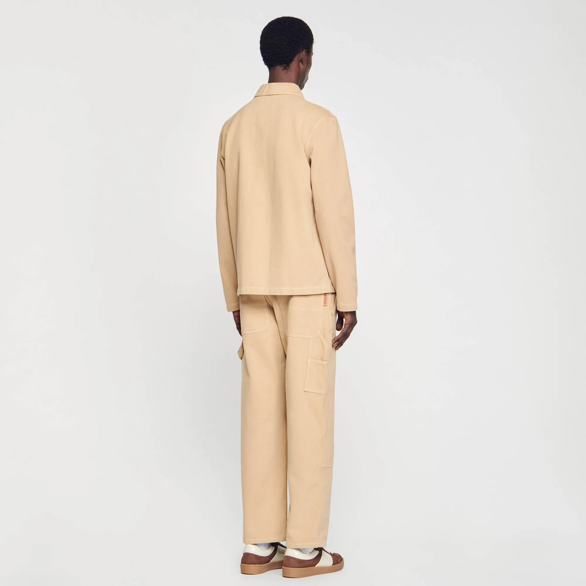 Manteaux & Blousons*SANDRO Blouson Worker En Denim Beige