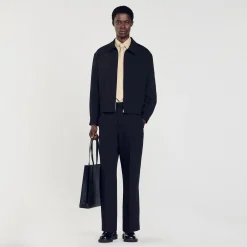 Manteaux & Blousons*SANDRO Blouson Zippé Noir