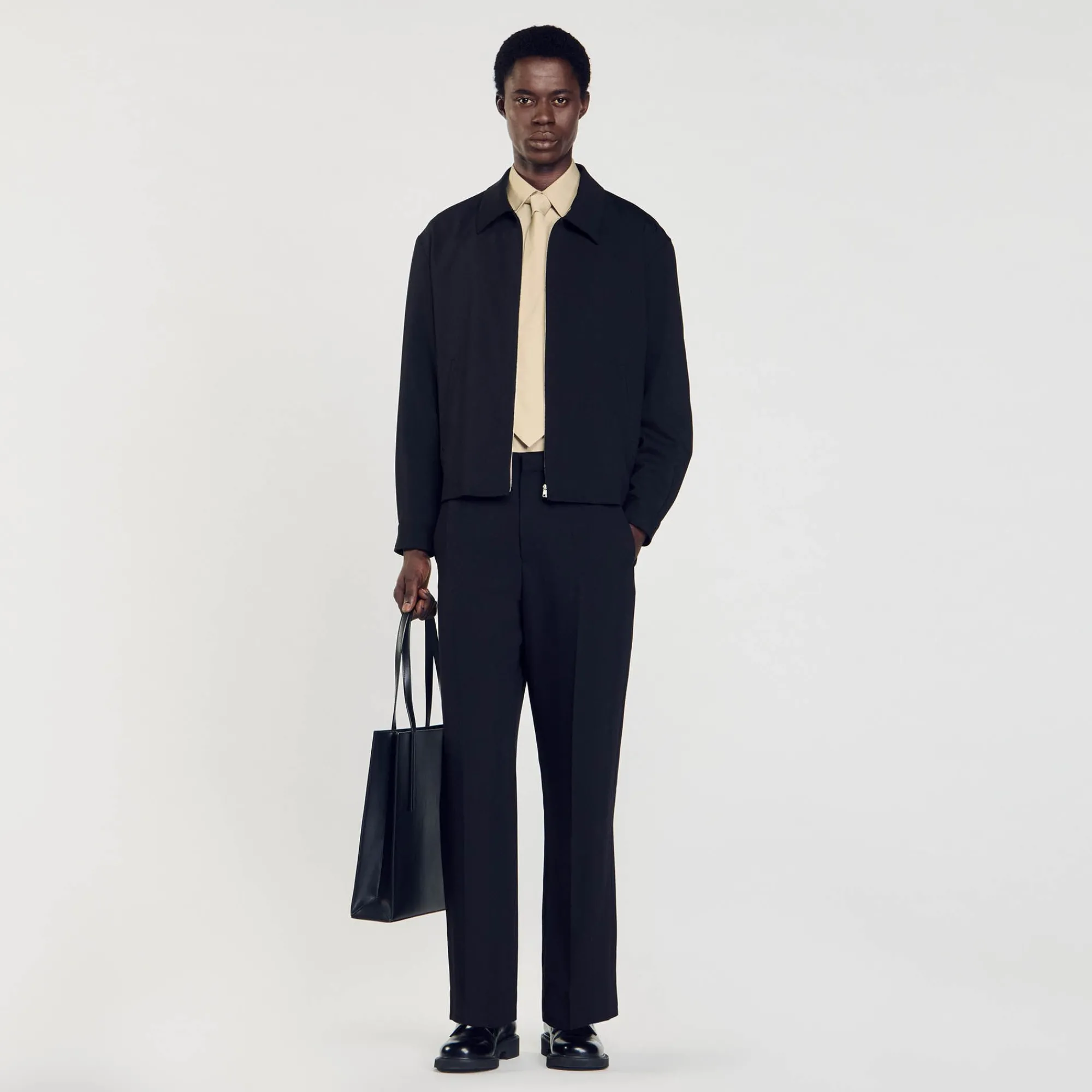 Manteaux & Blousons*SANDRO Blouson Zippé Noir