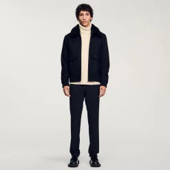 Manteaux & Blousons*SANDRO Blouson Zippé Noir