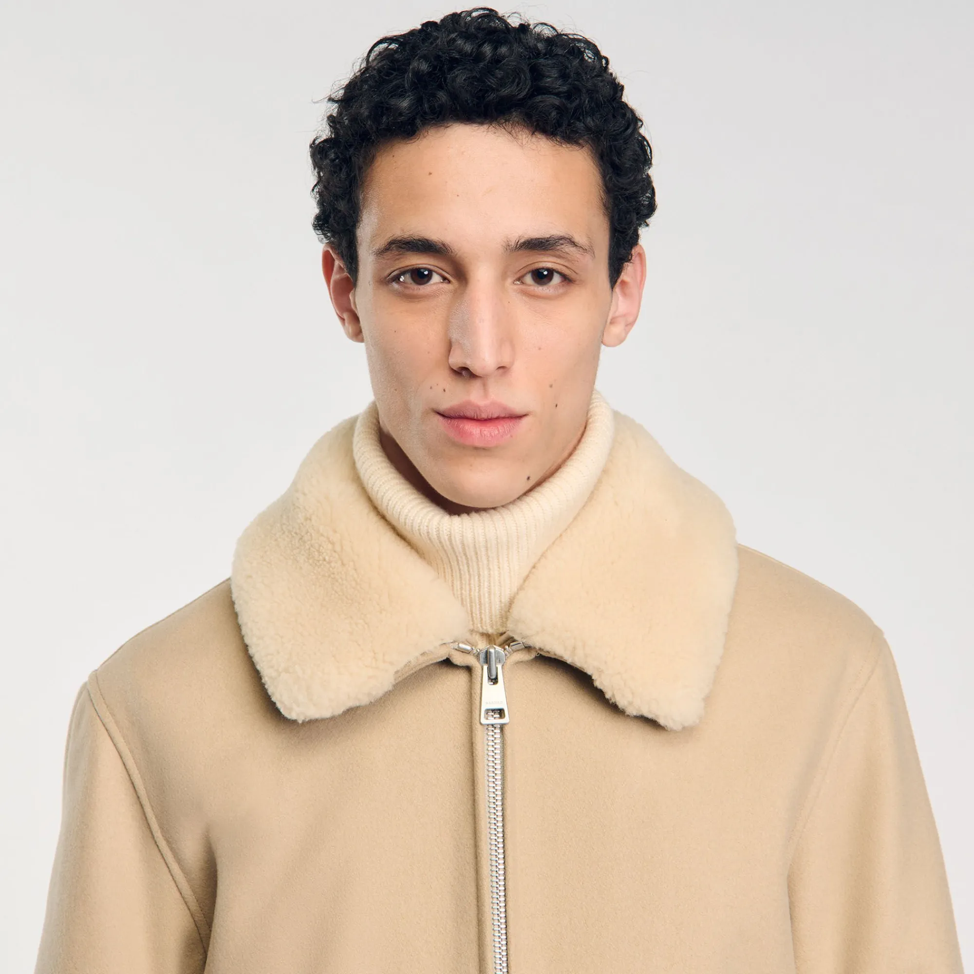Manteaux & Blousons*SANDRO Blouson Zippé Ficelle