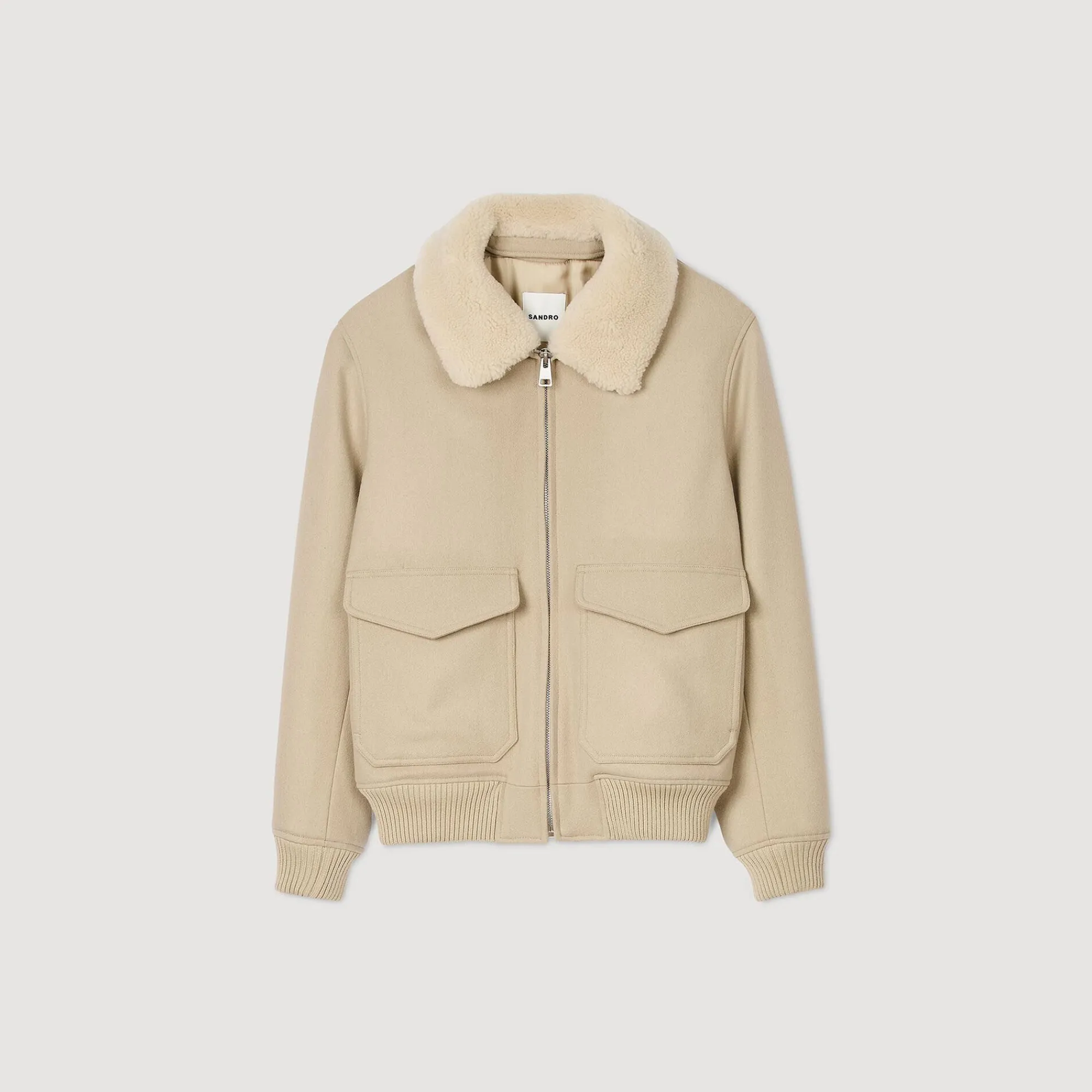 Manteaux & Blousons*SANDRO Blouson Zippé Ficelle