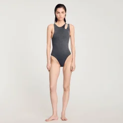 Tops & Chemises*SANDRO Body à épaule Strassée Gris