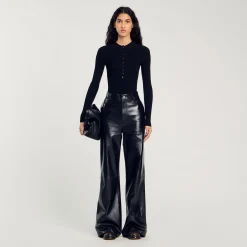 Tops & Chemises*SANDRO Body En Maille Noir