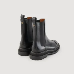Bottines*SANDRO Bottines à Semelle Crantée Noir
