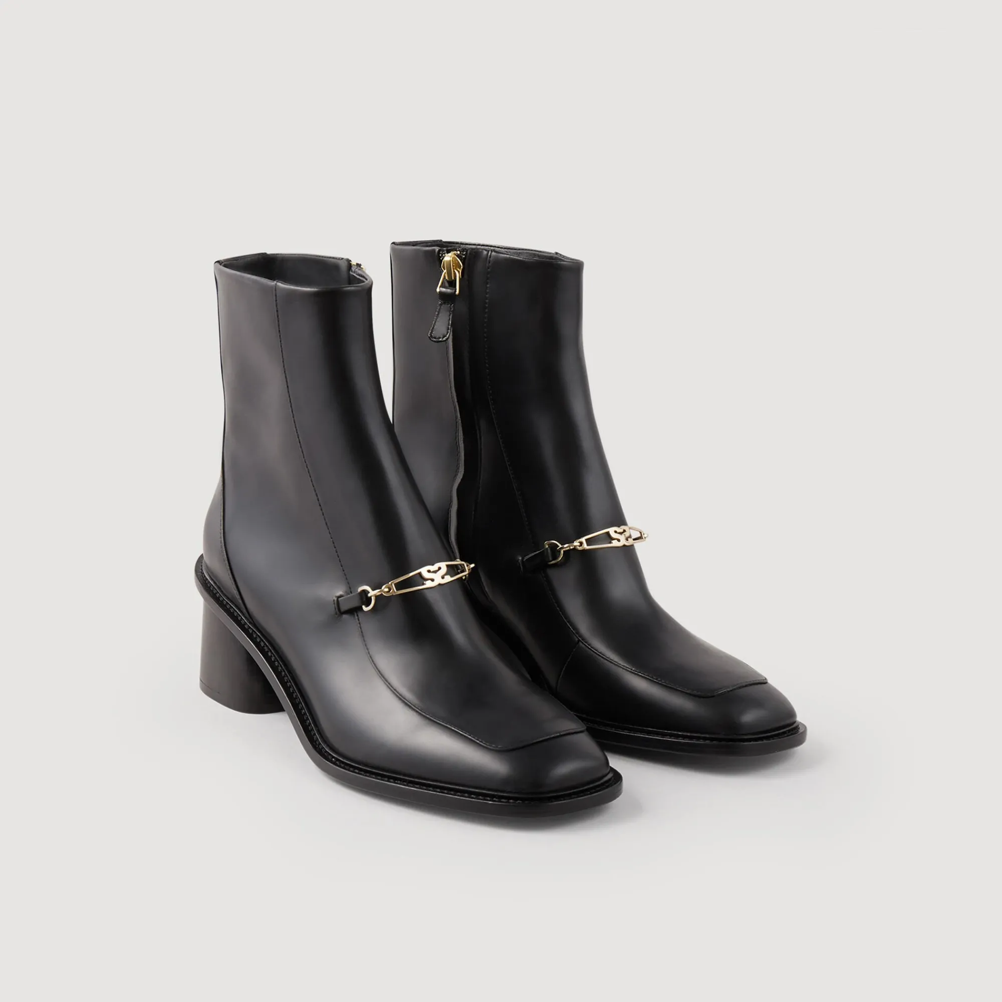 Bottines*SANDRO Bottines En Cuir Noir
