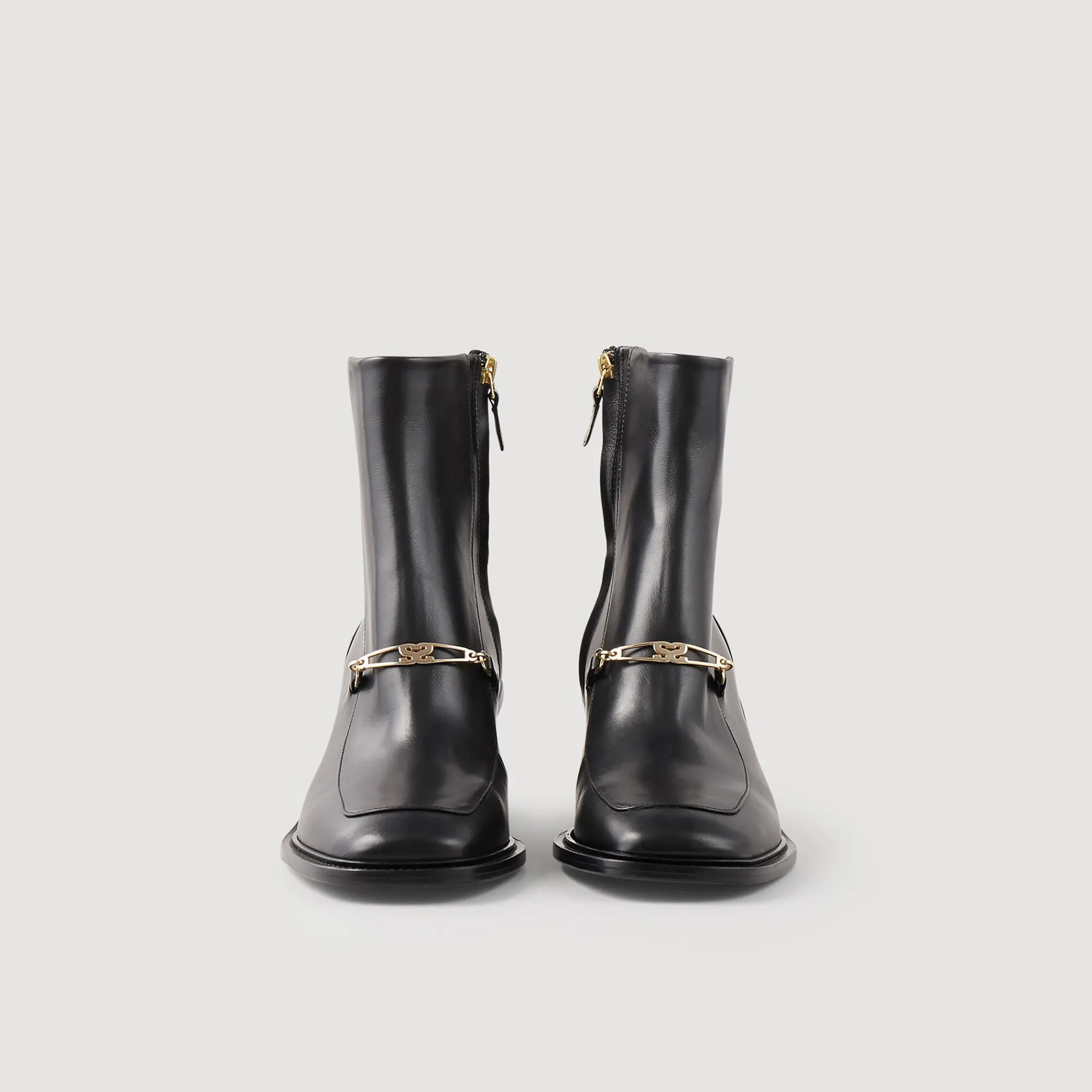 Bottines*SANDRO Bottines En Cuir Noir