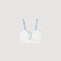 Ensembles|Pulls & Cardigans*SANDRO Brassière En Crochet blanc