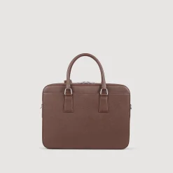 Sacs Business*SANDRO Briefcase En Cuir Reconstitué Marron Foncé