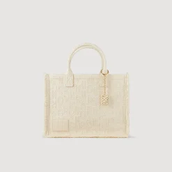 Sacs Cabas|Sacs Porté Épaule*SANDRO Cabas Kasbah Brodé Ecru