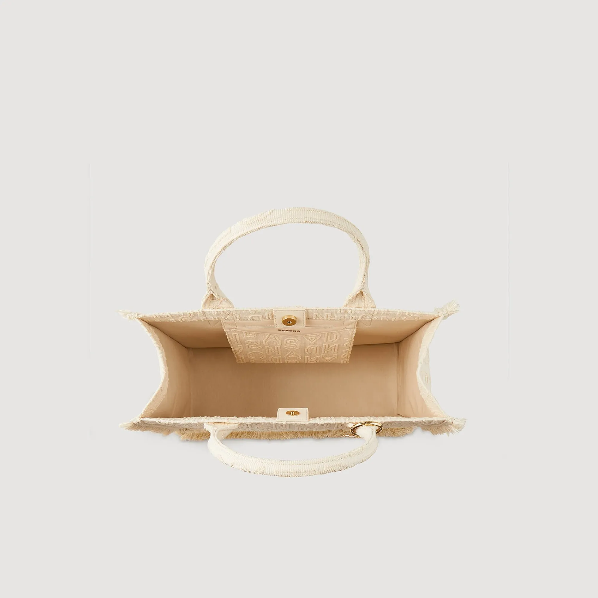 Sacs Cabas|Sacs Porté Épaule*SANDRO Cabas Kasbah Brodé Ecru