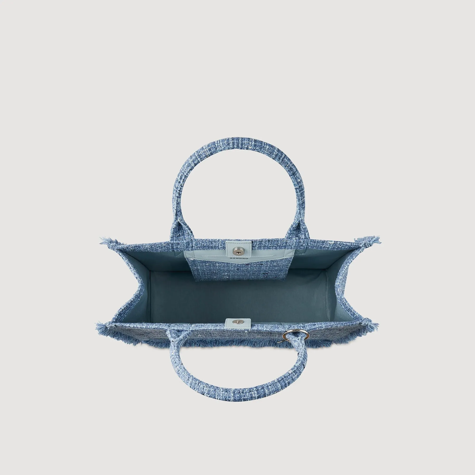 Sacs Cabas|Sacs Porté Épaule*SANDRO Cabas Kasbah En Tweed Bleu