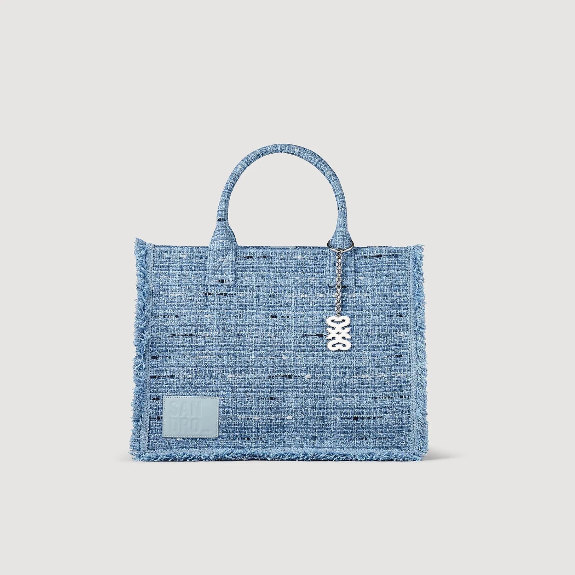 Sacs Cabas|Sacs Porté Épaule*SANDRO Cabas Kasbah En Tweed Bleu