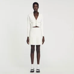 Pulls & Cardigans*SANDRO Cardicoat Bijoux blanc