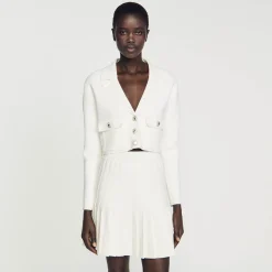 Pulls & Cardigans*SANDRO Cardicoat Bijoux blanc